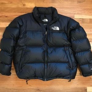 The North Face Nuptse Down 700 Puffer Jacket Coat Black Retro 1996